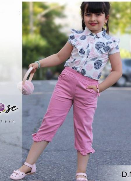 Pink Colour ROSE Fancy Stylish Regular Wear Rayon Designer Top With Pant Collection ROSE 2
